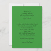 BAUM DES LEBENS BAR/BAT MITZVAH EINLADUNG (Rückseite)