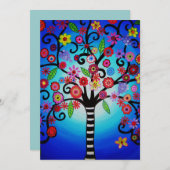 BAUM DES LEBENS BAR/BAT MITZVAH EINLADUNG (Vorne/Hinten)