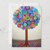 Baum des Lebens Bar Bat Mitzvah Einladungen (Vorderseite)