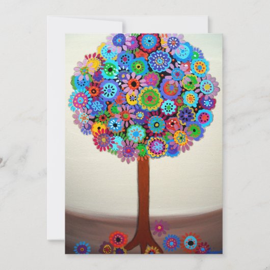 Baum des Lebens Bar Bat Mitzvah Einladungen (Vorderseite)