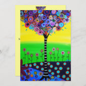 Baum des Lebens Bar bat Mitzvah Einladungen (Vorne/Hinten)