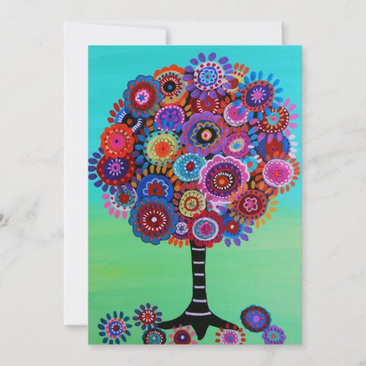 Baum des Lebens Bar Bat Mitzvah Einladungen (Vorderseite)