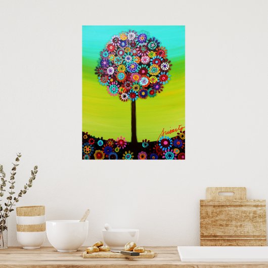 Baum des Lebens Bar Bat Mitzvah Poster (Küche)