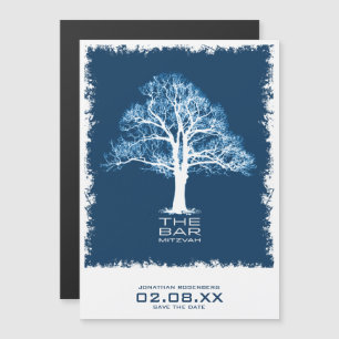 Baum des Lebens Bar Mitzvah Save the Date Einladun Magneteinladung