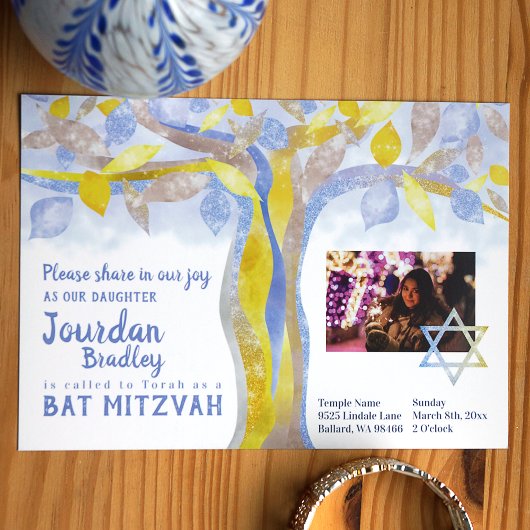 Baum des Lebens Bat Mitzvah Einladung