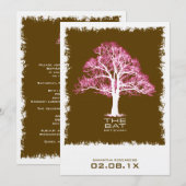 Baum des Lebens Bat Mitzvah Einladung in Schokolad (Vorne/Hinten)