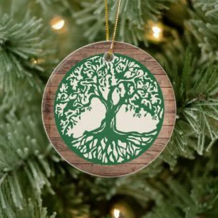 Baum des Lebens - Benutzerdefinierter Jahresname Keramik Ornament