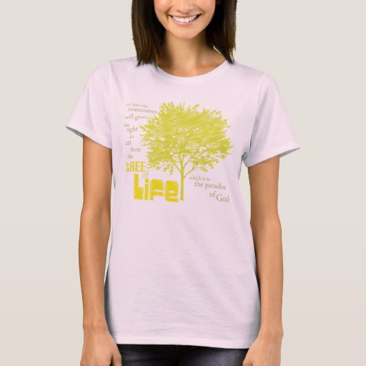 Baum des Lebens Bio Christliche Schrift T - Shirt (Vorderseite)