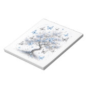 Baum des Lebens Blaue Schmetterlinge Notizblock (Rotiert)