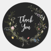Baum des Lebens Blumenbeerdigung Danke Runder Aufkleber (Vorderseite)