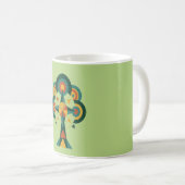 Baum des Lebens Boho Mandala Kunst Kaffeetasse (VorderseiteRechts)