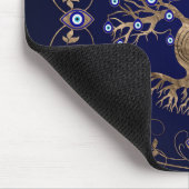 Baum des Lebens böse Augen Ornament Mousepad (Ecke)