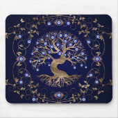 Baum des Lebens böse Augen Ornament Mousepad (Vorne)