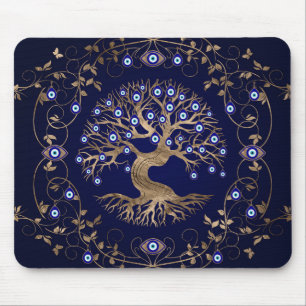 Baum des Lebens böse Augen Ornament Mousepad