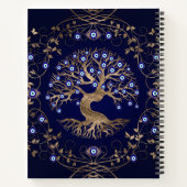 Baum des Lebens böse Augen Ornament Notizblock (Rückseite)