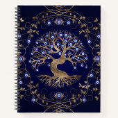 Baum des Lebens böse Augen Ornament Notizblock (Vorderseite)