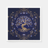 Baum des Lebens böse Augen Ornament Serviette (Vorderseite)