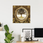 Baum des Lebens brauner Baum Poster (Heimbüro)