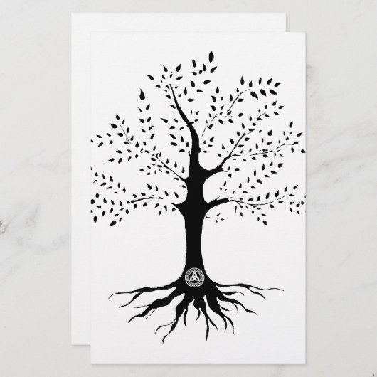 Baum des Lebens Briefpapier (Vorne/Hinten)