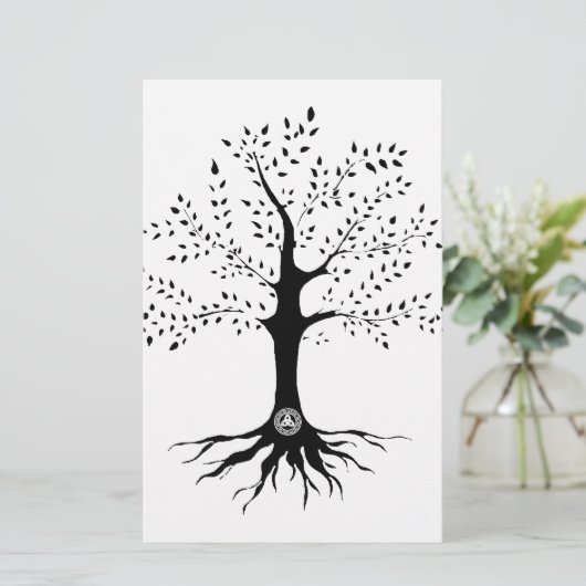 Baum des Lebens Briefpapier (Stehend Vorderseite)