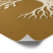 Baum des Lebens Bronze Weißes Poster (Ecke)