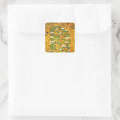 Baum des Lebens c.1905-09 Quadratischer Aufkleber (Tasche)