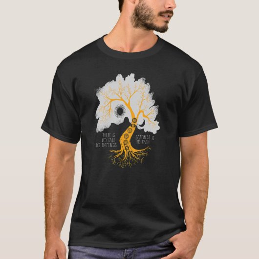 Baum des Lebens Chakra Symbole Glück T-Shirt (Vorderseite)