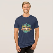Baum des Lebens "Das Leben ist großartig" - Optimi Tri-Blend Shirt (Vorderseite voll)