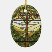 Baum des Lebens/des Tiffany-Buntglas-Fensters