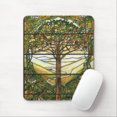 Baum des Lebens/des Tiffany-Buntglas-Fensters Mousepad (Mit Mouse)