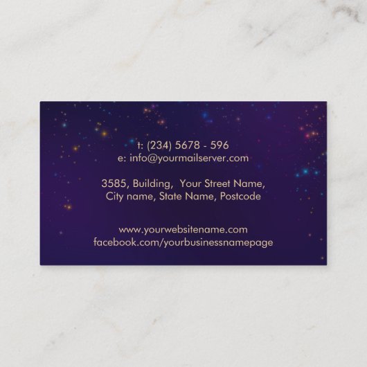 Baum des Lebens - Die Embrace des Heilers Visitenkarte (Rückseite)