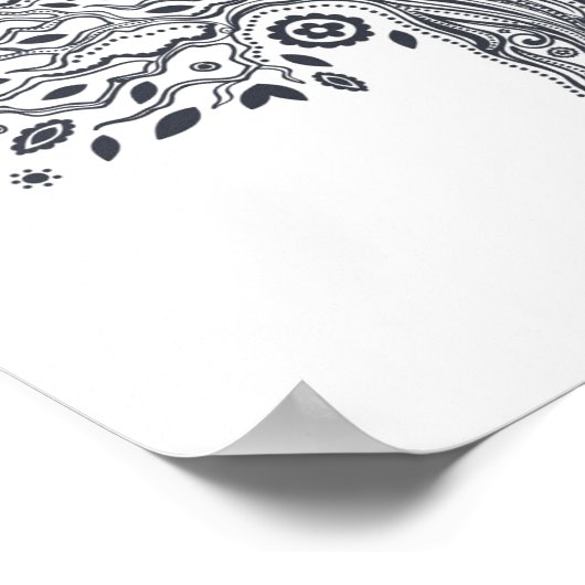 Baum des Lebens Doodle 2 Poster (Ecke)