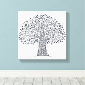 Baum des Lebens Doodle 6 Leinwanddruck (Insitu (Holzboden))