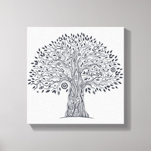 Baum des Lebens Doodle 6 Leinwanddruck (Vorderseite)
