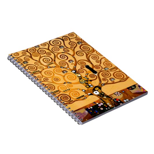 Baum des Lebens durch schöne Kunst Gustav Klimt Notizblock (Rechte Seite)