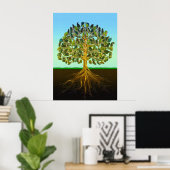 Baum des Lebens Einfache Lebensfreude Poster (Heimbüro)