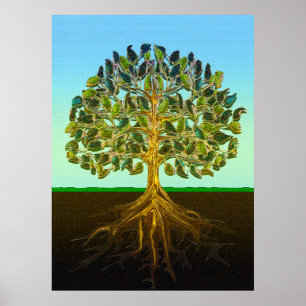 Baum des Lebens Einfache Lebensfreude Poster