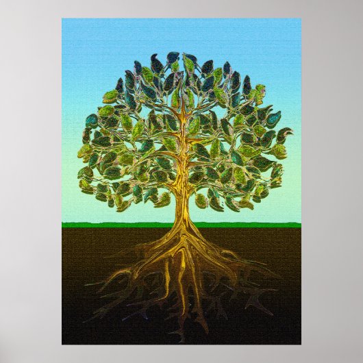 Baum des Lebens Einfache Lebensfreude Poster (Vorne)