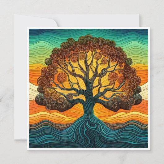 Baum des Lebens Einladung (Vorderseite)
