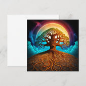 Baum des Lebens Einladung (Vorne/Hinten)