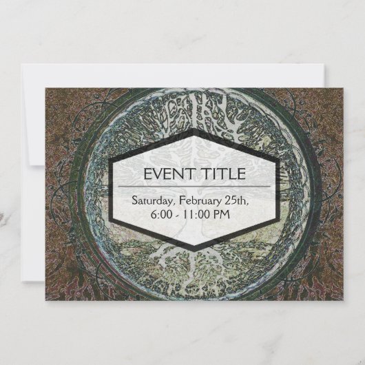 Baum des Lebens Einladung (Rückseite)