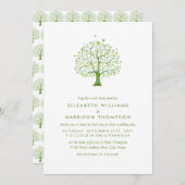 Baum des Lebens, Elegante Hochzeit Einladung (Vorne/Hinten)