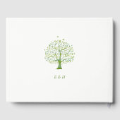 Baum des Lebens, Elegante Hochzeit Gästebuch (Rückseite)