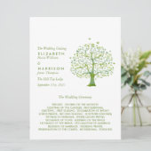 Baum des Lebens, Elegante Hochzeit Programm (Stehend Vorderseite)