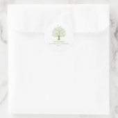 Baum des Lebens, Elegante Hochzeit Runder Aufkleber (Tasche)