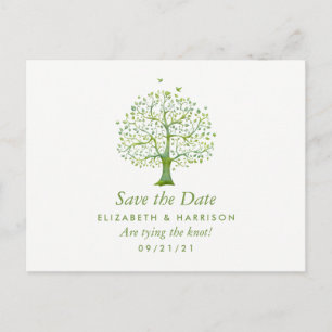 Baum des Lebens, Elegante Hochzeit Save the Date Ankündigungspostkarte