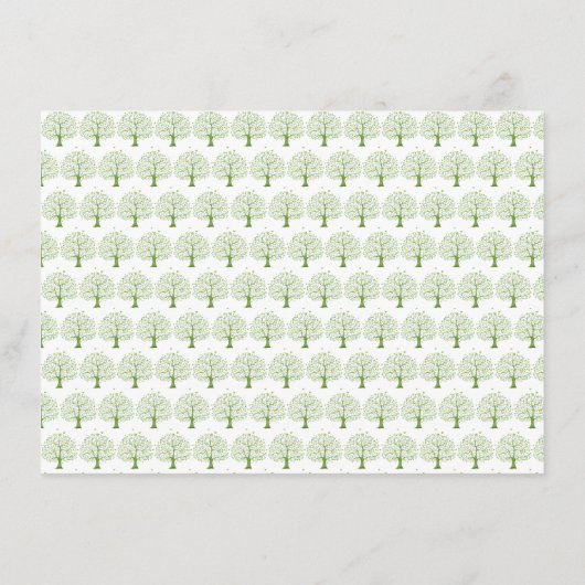 Baum des Lebens, Elegante Hochzeitsdetails Begleitkarte (Rückseite)