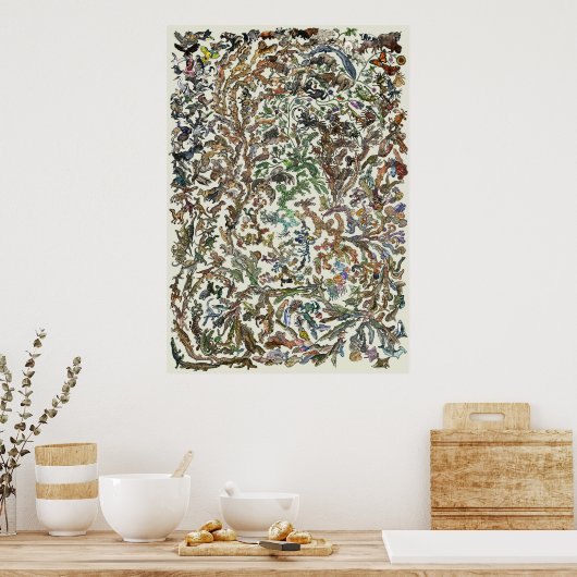 Baum des Lebens - Evolution Poster - Farbe (Küche)