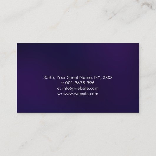 Baum des Lebens - Evolution Weißes - farbiges Blat Visitenkarte (Rückseite)