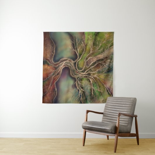 Baum des Lebens - Fallschirme Wandteppich (Beispiel (Horizontal))